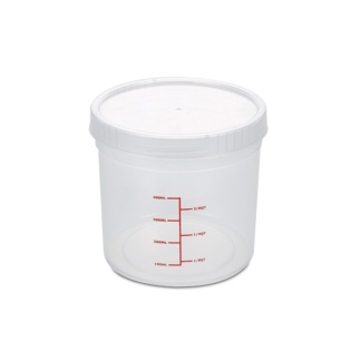 697A ROUND FOOD CONTAINER WITH MARKINGS (M) - 650ml